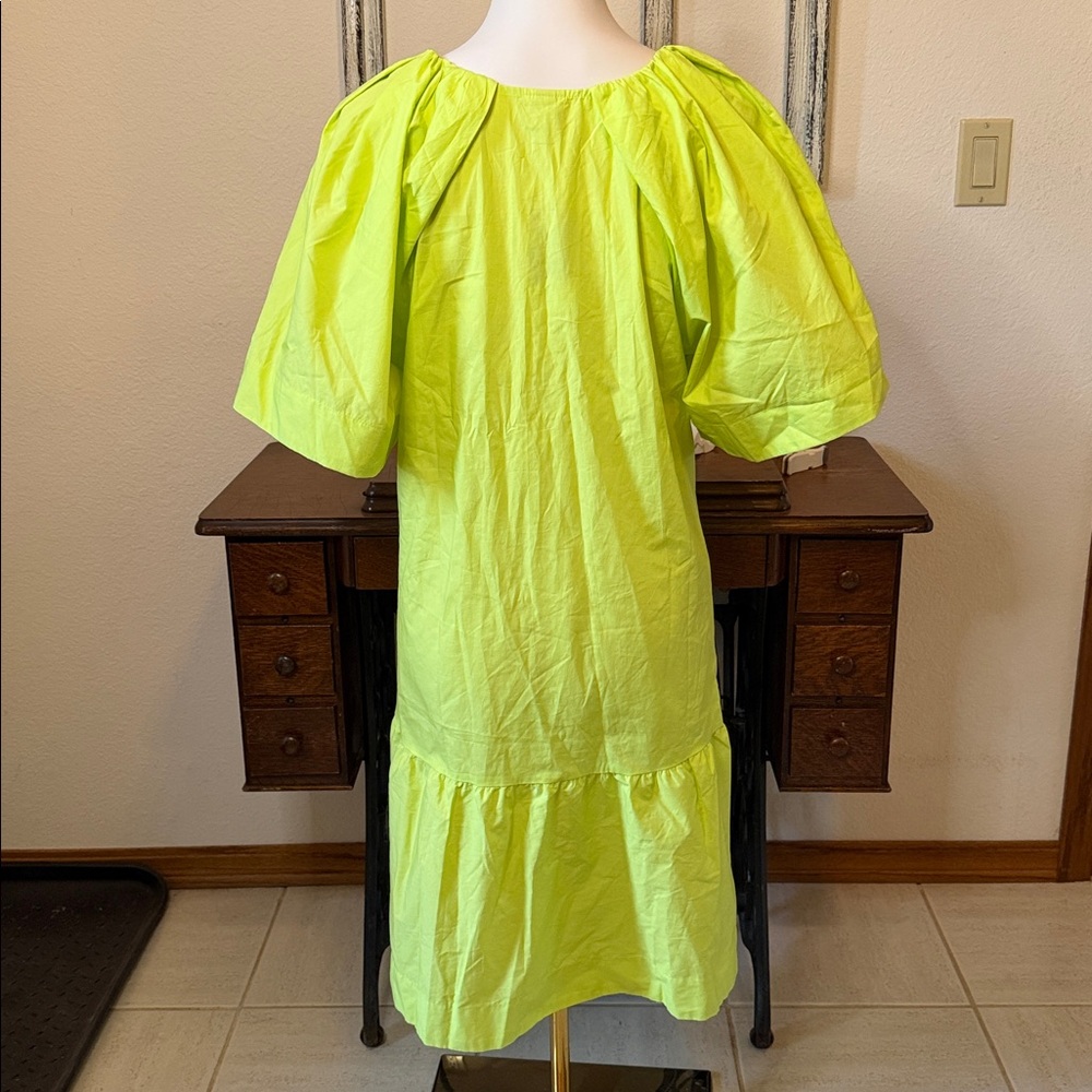 a new day Light Green V-Neck Mini Dress - Picture 3 of 5